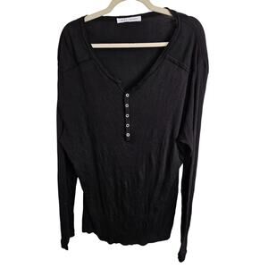 Mika Jaymes Mens Henley Size XL Casual Classic Minimalist Closet Staple Capsule